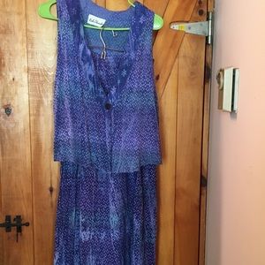 Red’sThreads 2 piece summery rayon maxi skirt set